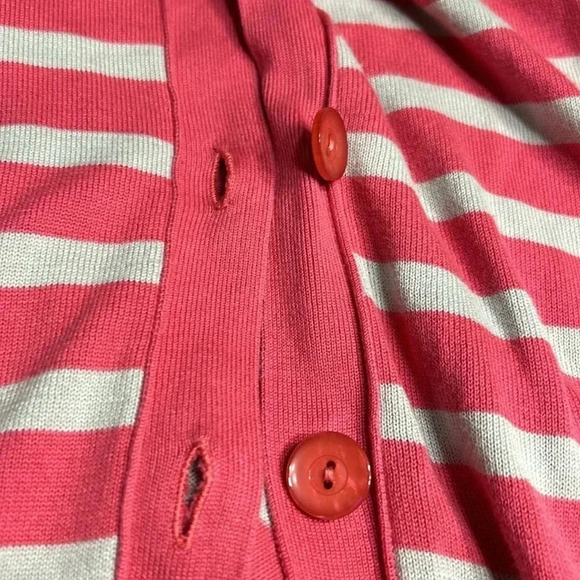 Tommy  Hilfiger long striped button front cardigan,women Large.100% Pima cotton - Picture 15 of 16